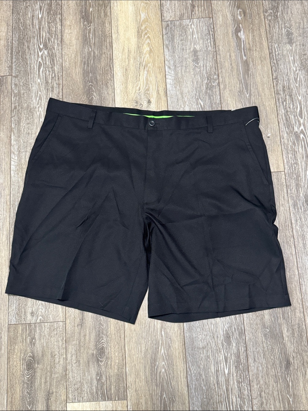 Izod Golf Black Flat-Front Men's Shorts